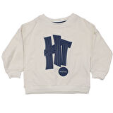 Erkek Çocuk Beyaz Mavi Hİ Baskılı Bereli 3 Lü Takım