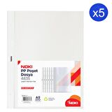 Noki Poşet Dosya A5 100 Lü Paket(4835) 5 Adet