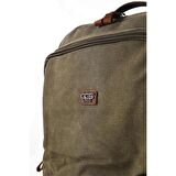 Ççs London 51573 Laptop Kanvas Sırt Çantası Haki