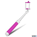 Global SR342 Katlanabilir Type-C Selfie Stick Çubuğu Pembe WNE0319