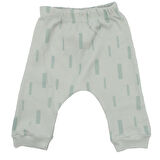 Erkek Bebek Su Yeşili Filli Nakışlı Önlüklü Waffle 3'lü Takım