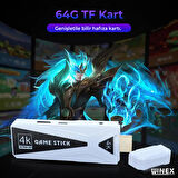 Global 4K Android TV Stick ve Retro Game Konsol 10000 Oyunlu 64GB Beyaz WNE1019