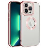 Iphone 14 Pro Max Kılıf Uyumlu Köşeleri Renkli Şeffaf Kamera Korumalı Silikon Luxury Kapak 