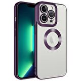 Iphone 14 Pro Max Kılıf Uyumlu Köşeleri Renkli Şeffaf Kamera Korumalı Silikon Luxury Kapak 