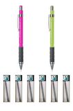 Tombow Sh-300 Grip Mekanik Kurşun Kalem 0.7mm Pembe Limon Yeşil Tombow Mono Lead 07 Uç Hediye 6 Adet