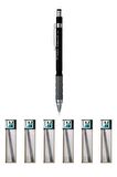 Tombow Sh-300 Grip Mekanik Kurşun Kalem 0.7 Mm Siyah Tombow Mono Lead 0.7mm Uç Hediyeli 6 Adet