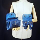 Hakiki Deri El Yapımı Bayan Çanta, Kadın Omuz Çantası, Çapraz Çanta, Tote Bag Çanta Set GG5