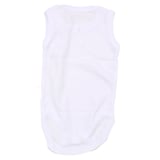 Unisex Beyaz Raporlu Kısa Kol Çıtçıtlı Body Zıbın