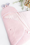 Babymod Pamuklu-Polyester Fiyonklu 75x75 cm Bebek Battaniyesi Pembe
