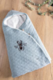 Babymod Pamuklu-Polyester Geyik Desenli 70x140 cm Bebek Battaniyesi Su Yeşili