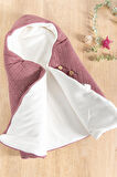 Babymod Pamuklu-Polyester Geyik Desenli 70x140 cm Bebek Battaniyesi Bordo