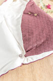 Babymod Pamuklu-Polyester Geyik Desenli 70x140 cm Bebek Battaniyesi Bordo