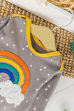 Gökkuşağı Desenli Kız/Erkek Bebek Tulum