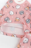 Fiğürlü %100 Pamuk Kız Erkek Bebek Çocuk Pijama Takımı