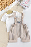 Erkek Bebek %100 PamukYazlık Salopet Tulum Set