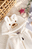 Kapüşonlu Welsoft Peluş Kışlık Kız/Erkek Bebek Tulum