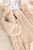 Kapüşonlu Welsoft Peluş Kışlık Kız/Erkek Bebek Tulum