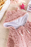 Kapüşonlu Welsoft Peluş Kışlık Kız/Erkek Bebek Tulum