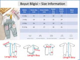 Tavşan Fiğürlü100% Pamuk Kız Bebek Salopet 2'li Tulum