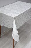 Kaydırmaz Pvc Silinebilir Muşamba Masa Örtüsü 02-GRİÇİZGİ