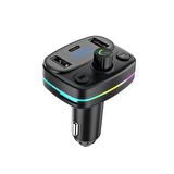 Global M44 Fm Handsfree Bluetooth Modülatör MP3 Player Type-C Çıkışlı Araç Şarj Aleti WNE1117