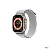Global 42-44mm Yeni Nesil Apple Uyumlu Akıllı Saat Kordonu Hasır Kancalı Gri