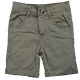 Erkek Çocuk Ekru Yeşil Müslin Gömlekli Armalı 2'li Takım