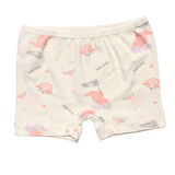 Kız Çocuk Ekru Yıldız Bulut Gökkuşağı Desenli Boxer