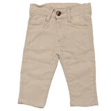 Erkek Bebek Yeşil Bej Müslin Tüy Desenli Gömlekli 2'li Takım