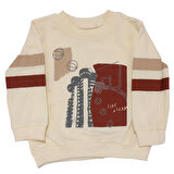 Erkek Bebek Kiremit Bej Şişme Yelekli Önü Kapalı Cepli 3'lü Takım