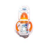 Babytime Turuncu Damla Akıtmaz Kuplu Bardak Biberon 250 ML
