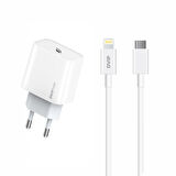 Global N25 PD20W Quick Charger Type-C to Lightning Kablolu Şarj Set