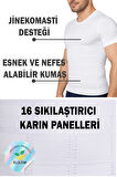 Erkek Korseli Atlet Göğüs Jinekomasti ve Göbek Karın Toparlayıcı Fit Görünüm Kısa Kollu