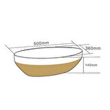 LENA TEZGAH ÜSTÜ ÇANAK LAVABO E-8304 BEYAZ-BRONZ