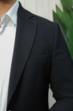 Beystil Sivri Yaka Siyah Ceket 351 - Slim Fit