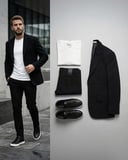 Beystil Erkek Mono Yaka Siyah Blazer Ceket 310 - Slim Fit