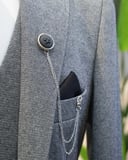 BYS Beystil Sivri Yaka Koyu Gri Takım Elbise Elanor- Slim Fit