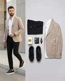 Beystil Erkek Siyah Slim Fit Casual Jogger Pantolon