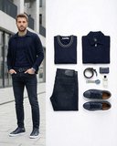 Beystil Erkek Lacivert Slim Fit Denim Kot Pantolon 485