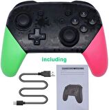Cosmostech Switch Ve Pc Uyumlu Pro Controller Kablosuz Oyun Kolu Yeşil-Pembe