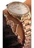 Ferrucci Rosegold Çelik Şık Kadın Kol Saat ve Şık Bileklik