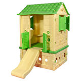 King Kids King Ev Iki Kapılı Kaydıraklı Yeşil