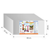 King Kids Süper Scooter 3 Tekerlekli Pembe