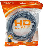 Fully G-507BS Siyah 19+1 Gold Uç V2.0 3 Metre 4K HDMI Kablo