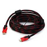 HDMI KABLO GOLD 1.4V 3D 4K ÖRGÜLÜ FİLTRELİ 10MT FULLY