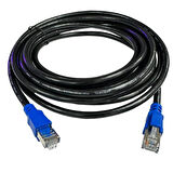 FULLY CAT7 Kablo 10Metre Siyah - 10Gbps Hız Destekli