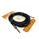 FULLY 3Metre 6.3mm Erkek-Erkek Mono Gitar Kablo - Siyah