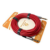 FULLY 5Metre 6.3mm Erkek-Erkek Mono Gitar Kablo - Kırmızı