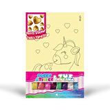 KB-329 Unicorn & Kalp Puffy Tuz Boyama Oyunu, Eğitici Aktivite, Kum Boyama Oyunu
