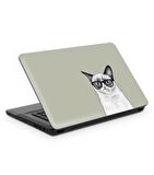 Bilmiş Kedi Notebook Sticker, Laptop sticker,, Hp Sticker, Asus Sticker, 15.6 inç Sticker